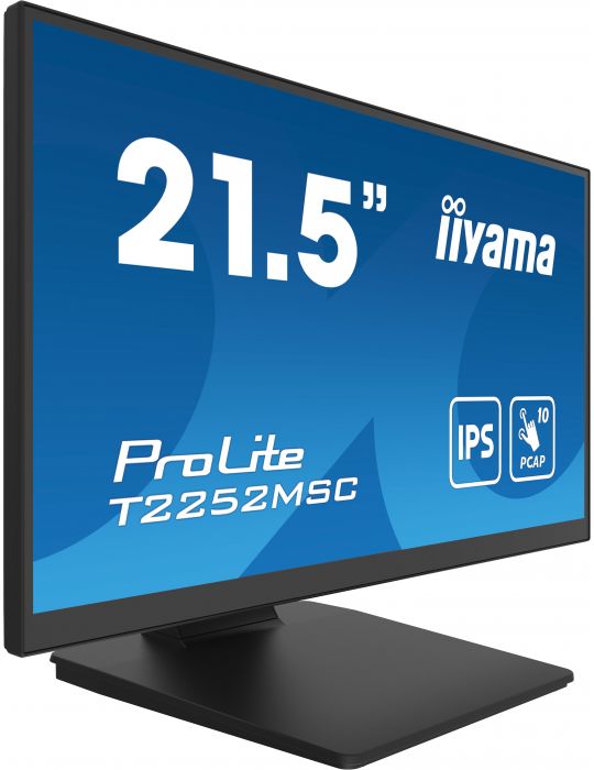 iiyama ProLite T2252MSC-B2 monitoare LCD 54,6 cm (21.5") 1920 x 1080 Pixel Full HD Ecran tactil Negru