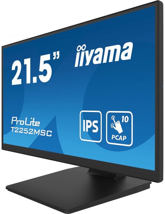 iiyama ProLite T2252MSC-B2 monitoare LCD 54,6 cm (21.5") 1920 x 1080 Pixel Full HD Ecran tactil Negru