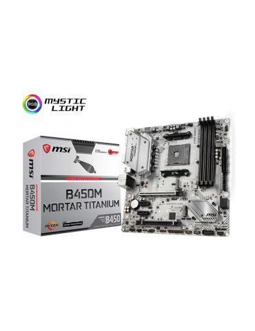 MSI B450M MORTAR TITANIUM AMD B450 Mufă AM4 micro-ATX - Tik.ro