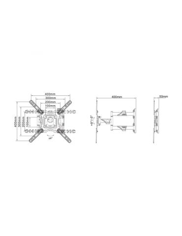 Multibrackets 0839 sistem montare TV 139,7 cm (55") Negru