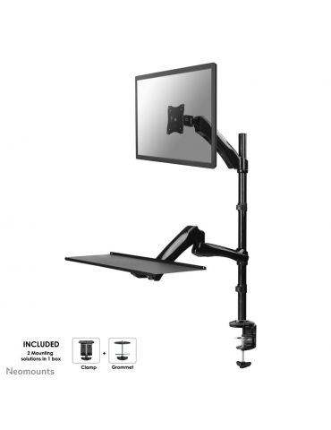 Neomounts by Newstar FPMA-D500KEYB sistem montare monitor stand 68,6 cm (27") Negru Birou - Tik.ro