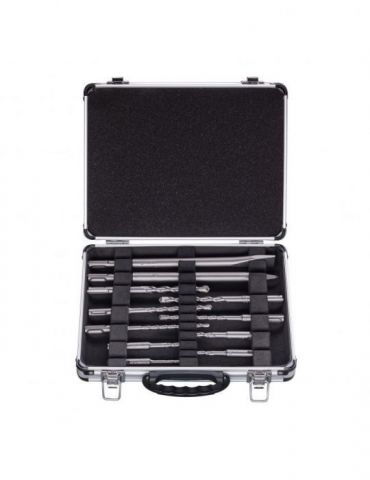 Bosch Set Mixt SDS Plus 9 burghie 1spitz 1 dalta cutie metal Bosch - 1 - Tik.ro