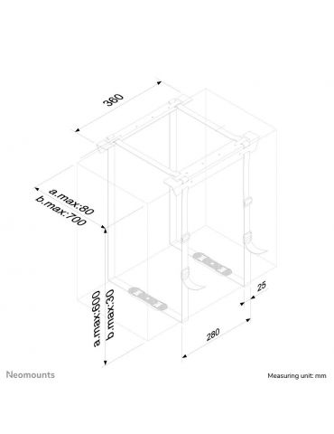 Neomounts by Newstar CPU-D025 Suport unitate CPU montat pe birou Negru