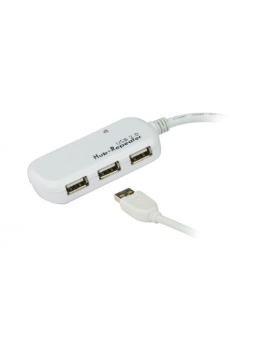 ATEN UE2120H hub-uri de interfață USB 2.0 480 Mbit s Alb - Tik.ro