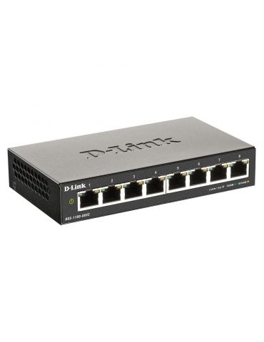 D-Link DGS-1100-08V2 switch-uri Gestionate L2 Gigabit Ethernet (10 100 1000) Negru