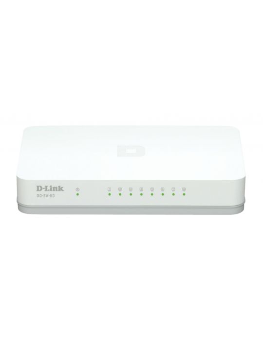 D-Link GO-SW-8G E switch-uri Fara management Gigabit Ethernet (10 100 1000) Alb
