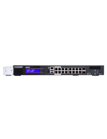 QNAP QGD-1600P Gestionate Gigabit Ethernet (10 100 1000) Power over Ethernet (PoE) Suport 1U Negru, Gri