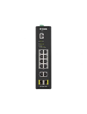 D-Link DIS-200G-12PS switch-uri Gestionate L2 Gigabit Ethernet (10 100 1000) Power over Ethernet (PoE) Suport Negru