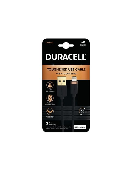 Duracell USB8012A cabluri USB Negru