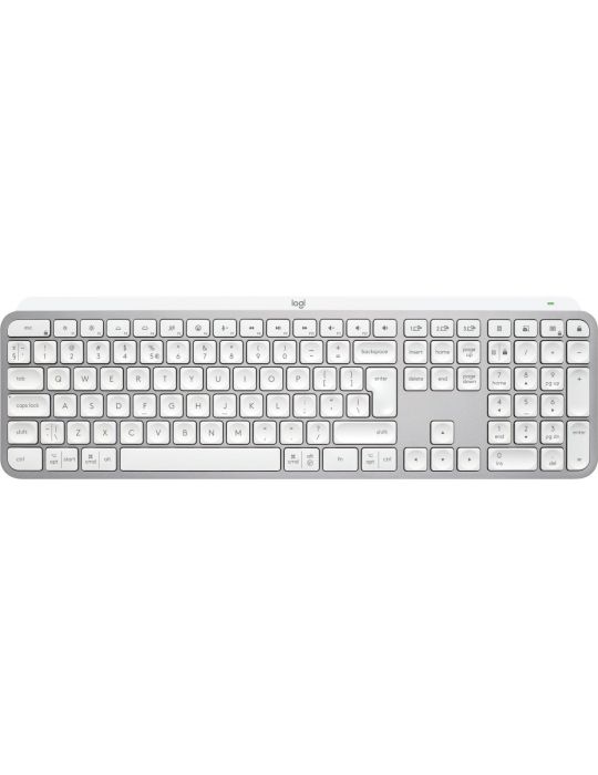 Logitech MX Keys S tastaturi RF Wireless + Bluetooth QWERTY US Internațional Aluminiu, Alb