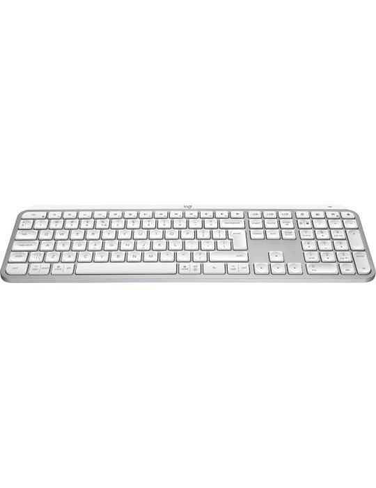 Logitech MX Keys S tastaturi RF Wireless + Bluetooth QWERTY US Internațional Aluminiu, Alb
