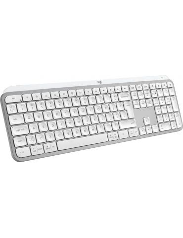 Logitech MX Keys S tastaturi RF Wireless + Bluetooth QWERTY US Internațional Aluminiu, Alb
