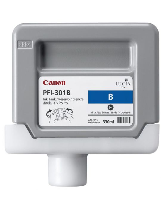 Canon PFI-301GY Pigment Blue Ink Cartridge cartușe cu cerneală 1 buc. Original Albastru