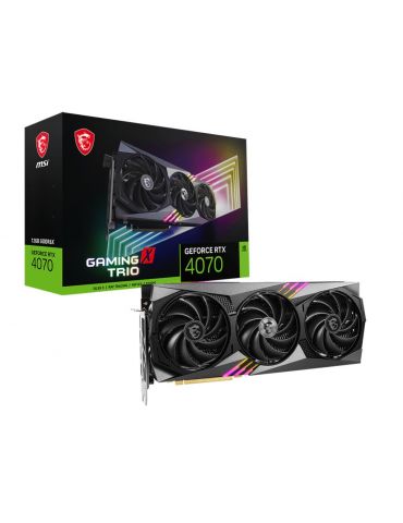 MSI GEFORCE RTX 4070 GAMING X TRIO 12G plăci video NVIDIA 12 Giga Bites GDDR6X