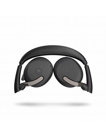 Jabra Evolve2 65 Flex Căști Prin cablu & Wireless Bandă de fixare pe cap Birou Call center Bluetooth Negru