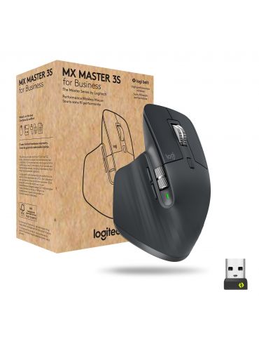 Logitech MX Master 3s for Business mouse-uri Mâna dreaptă RF Wireless + Bluetooth Cu laser 8000 DPI - Tik.ro