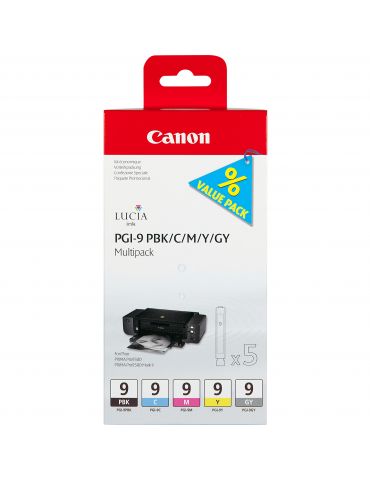 Canon 1034B013 cartușe cu cerneală 5 buc. Original Productivitate Standard Cyan, Gri, Magenta, Negru foto, Galben