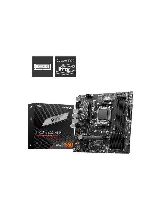 MSI PRO B650M-P plăci de bază AMD B650 Mufă AM5 micro-ATX