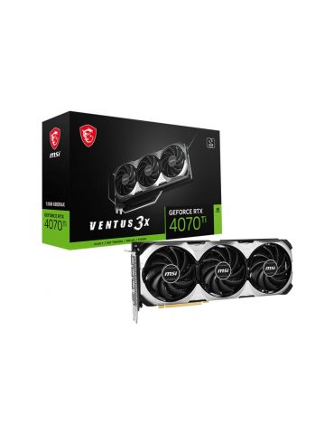 MSI GEFORCE RTX 4070 TI VENTUS 3X E 12G plăci video NVIDIA 12 Giga Bites GDDR6X - Tik.ro