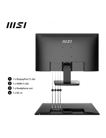 MSI Pro MP243X monitoare LCD 60,5 cm (23.8") 1920 x 1080 Pixel Full HD Negru