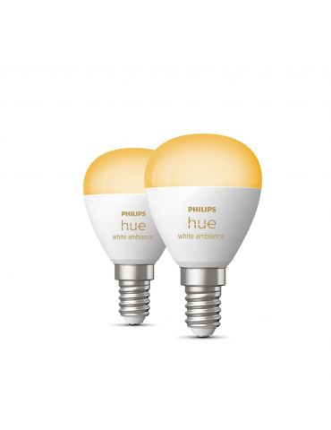 Philips Hue cu ambianță albă Lustră – bec inteligent E14 – (2 buc.) - Tik.ro