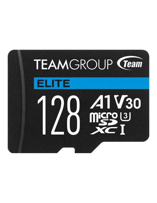 Memory Card microSDXC TeamGroup Elite 128GB, Class 10, UHS-I U3, V30, A1 + Adaptor SD Team group - 1