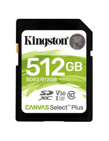 Memory Card SDXC Kingston Canvas Select Plus 512GB, Class 10, UHS-I U3, V30 Kingston - 1 - Tik.ro