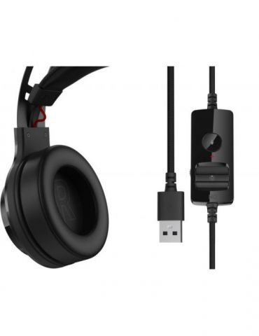 Casti edifier cu fir gaming utilizare multimedia microfon pe casca detasabil conectare prin usb 2.0 negru g4-te-bk (include tv 0