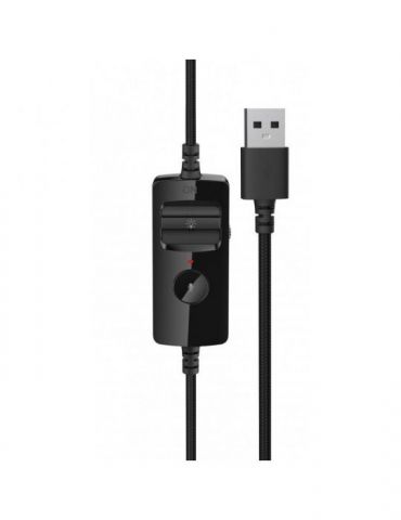 Casti edifier cu fir gaming utilizare multimedia microfon pe casca detasabil conectare prin usb 2.0 negru g4-te-bk (include tv 0