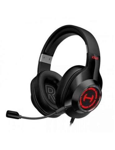 Casti edifier cu fir gaming utilizare multimedia microfon pe casca detasabil conectare prin usb 2.0 negru g2-ii-bk (include tv 0