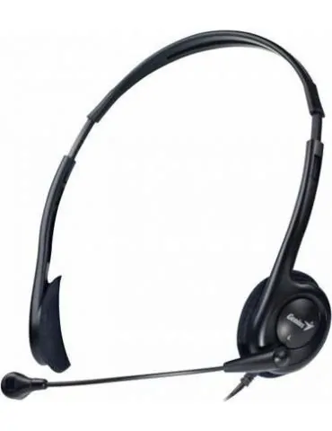 Casti genius hs-200c cu fir standard utilizare multimedia microfon pe brat conectare prin jack 3.5 mm negru 31710151100 (include - Tik.ro