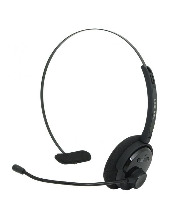 Casti logilink wireless monocasca utilizare multimedia call center microfon pe brat conectare prin bluetooth 4.1 negru bt0027 (i