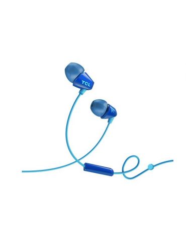 Casti tcl socl100bl cu fir intraauriculare pt smartphone microfon pe fir conectare prin jack 3.5 mm albastru socl100bl-eu (inclu