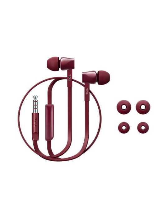 Casti tcl mtro100 in-ear headset strong bass burgundy mtro100rd-eu (include tv 0.18lei) Tcl - 1