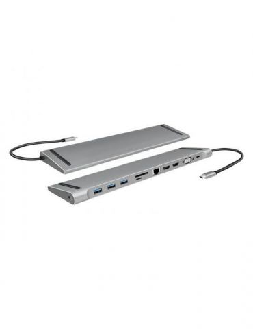 Docking station logilink universal conectare pc usb 3.1 usb 3.0 x 3 porturi video vga x 1 hdmi x 2 rj-45 card reader pd 3.0 pana