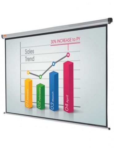 Ecran proiectie  nobo manual format 4 : 3 fixare perete | tavan 175 x 132 cm 1902392 Nobo - 1