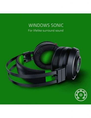 Casti razer - gaming nari wireless gaming utilizare multimedia microfon pe brat conectare prin 2.4 ghz (wifi) negru rz04-0291010