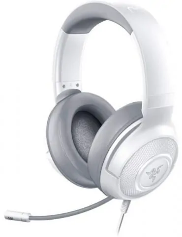 Casti razer - gaming kraken x cu fir gaming utilizare multimedia microfon pe brat conectare prin jack 3.5 mm alb rz04-02890300-r - Tik.ro