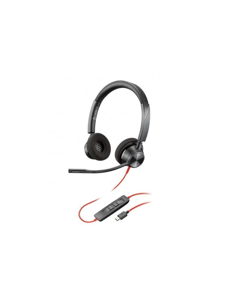 Casti cu microfon Poly BlackWire 3320 Microsoft, USB-C, Black