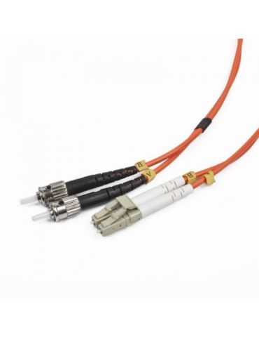 Patch Cord Fibra Optica Gembird, duplex multimode, 1m, conectori LC-ST Gembird - 1