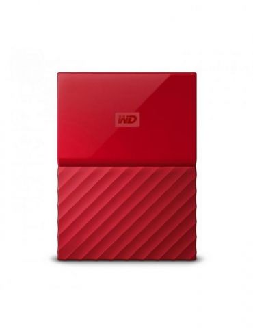 Hdd extern wd 1 tb my passport 2.5 inch usb 3.0 rosu wdbynn0010brd-wesn (include tv 0.8lei) Wd - 1