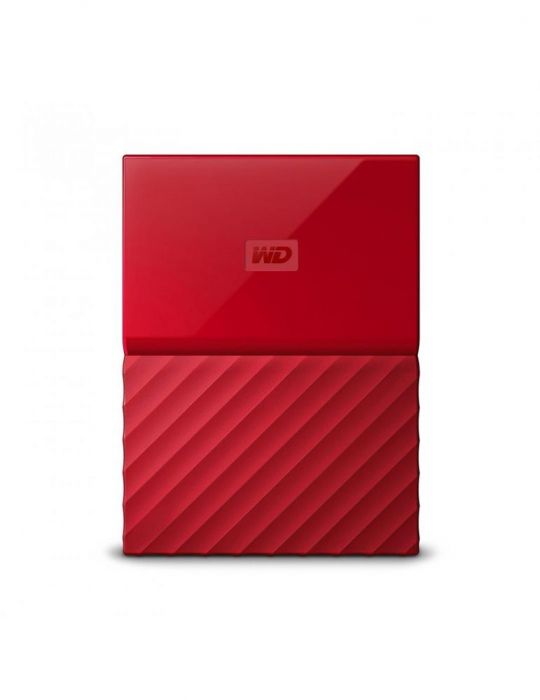 Hdd extern wd 1 tb my passport 2.5 inch usb 3.0 rosu wdbynn0010brd-wesn (include tv 0.8lei) Wd - 1