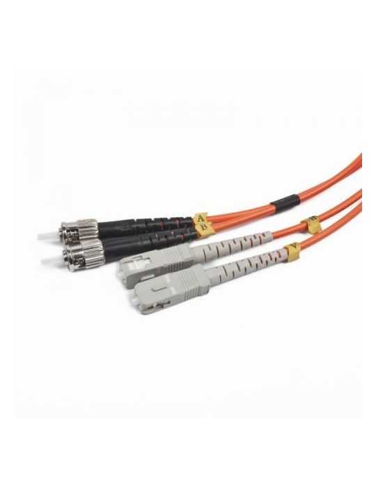 Patch Cord Fibra Optica Gembird, duplex multimode, 5m, conectori ST-SC Gembird - 1