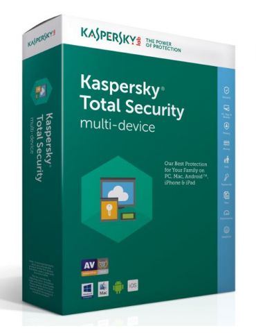 Licenta  electronica | reinnoire kaspersky tip total security pt pc | mac | smartphone | tableta 1 utilizator valabilitate 1 an 