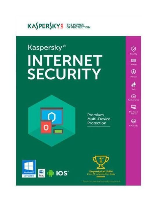 Kaspersky internet security european edition. 4-device 1 year renewal license pack kl1939xcdfr Kaspersky - 1