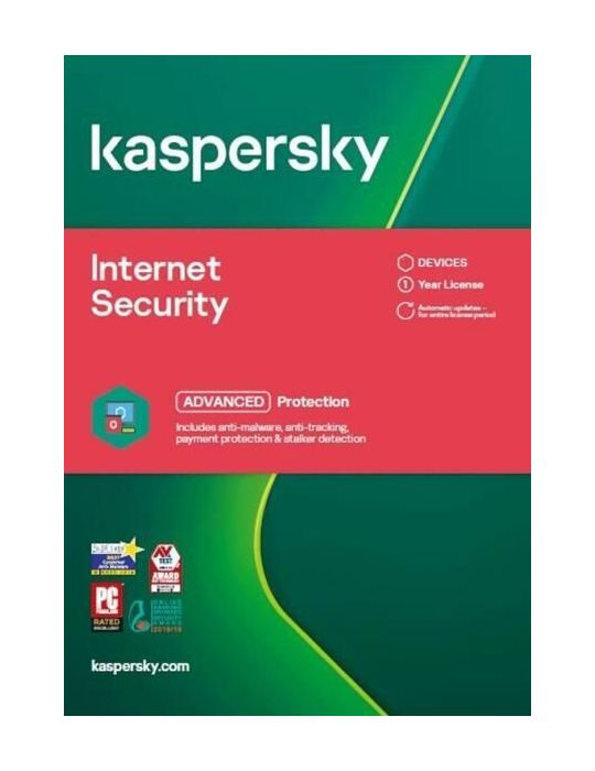 Kaspersky|kl1939ooafs|kaspersky internet security ee 1-dvc 1y base card kl1939ooafs Kaspersky - 1