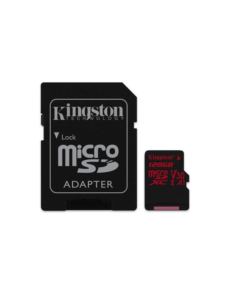 Card microsd kingston 128 gb microsdxc clasa 10 standard uhs-i u3 sdcr/128gb (include tv 0.03 lei)