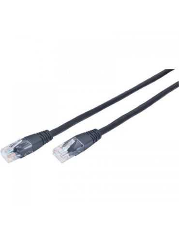 Patch cord Gembird PP12-5M/BK UTP, cat. 5E, 5m, Black Gembird - 1 - Tik.ro
