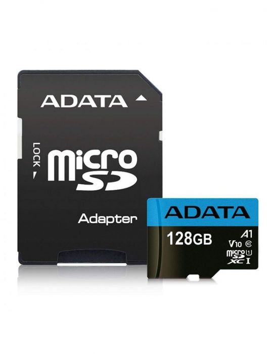 Card microsd adata 128 gb microsdxc clasa 10 standard uhs-i u1 ausdx128guicl10a1-ra1 (include tv 0.03 lei) Adata - 1