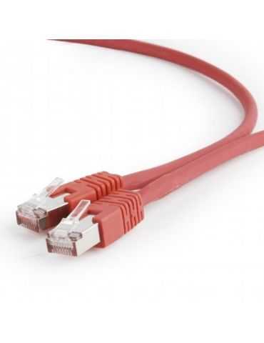 Patchcord Gembird PP12-5M/R, UTP, Cat5e, 5m, Red Gembird - 1 - Tik.ro